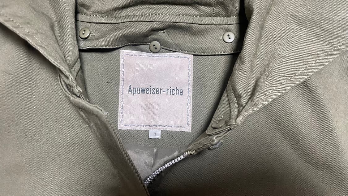 JPN 일본 빈티지 y2k 모리걸 비즈포켓 디테일 카키 야상 후드코트 상품이미지6