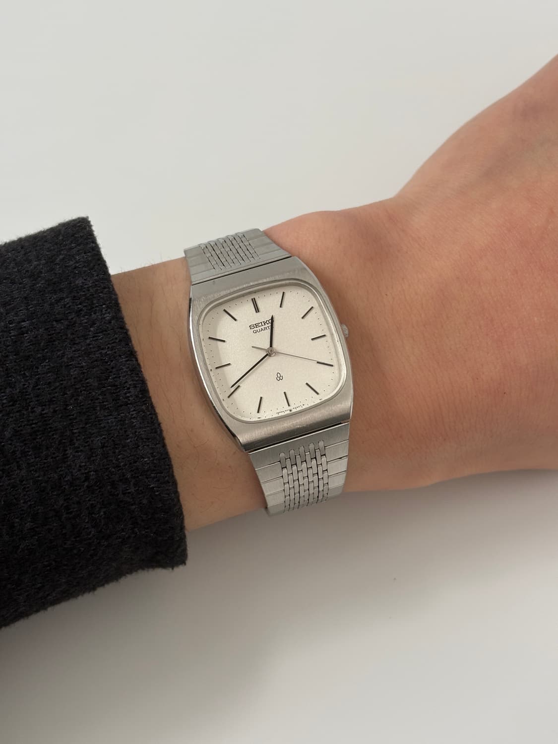 세이코 빈티지 시계 1980년대 Chariot 스퀘어 실버 쿼츠 상품이미지9