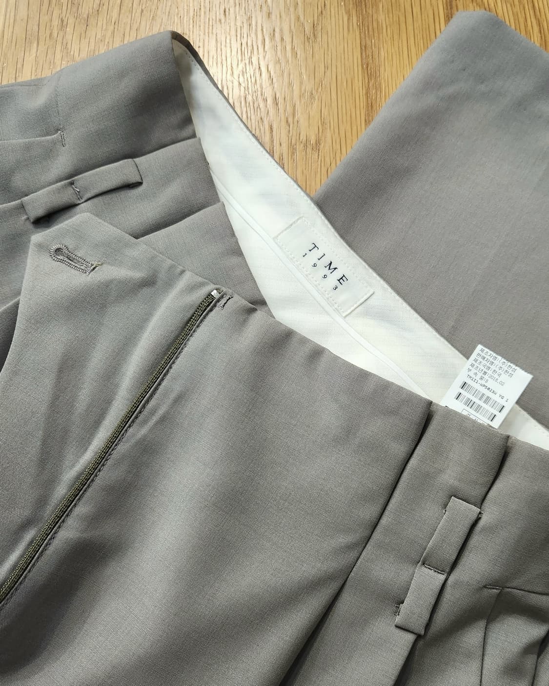 (새상품)한섬 타임 핀턱슬랙스 상품이미지8