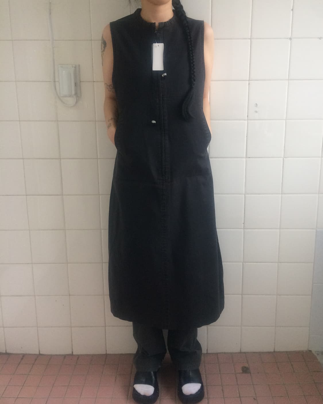 String washing sleeveless onepiece 상품이미지6