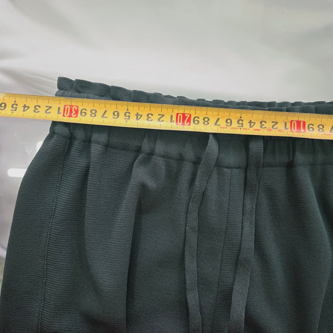 [SYSTEM] 시스템 한섬 다크그린 밴딩 와이드 팬츠 여성 F 상품이미지6