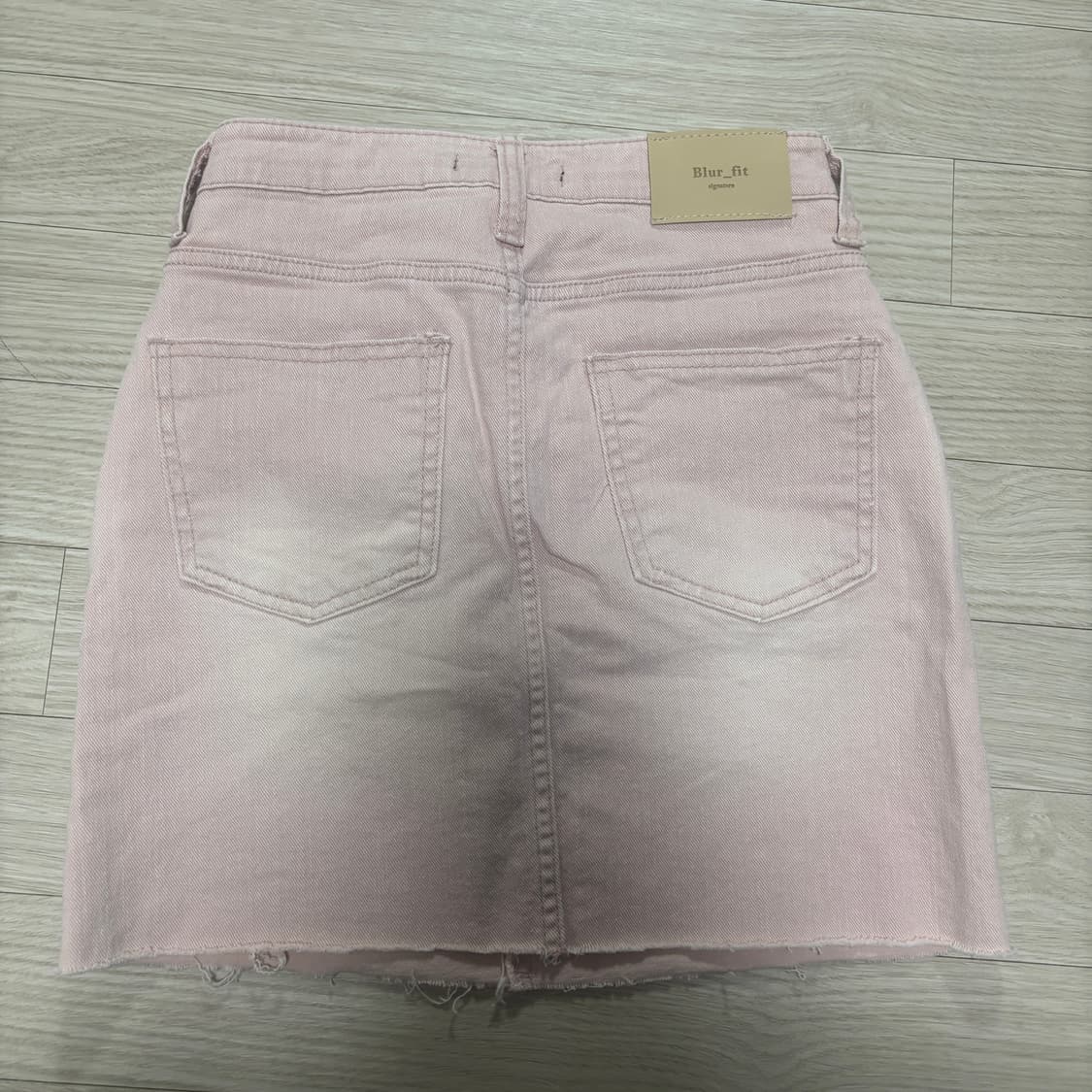 [새상품] 핑크 워싱 H라인 미니 스커트 S 상품이미지8