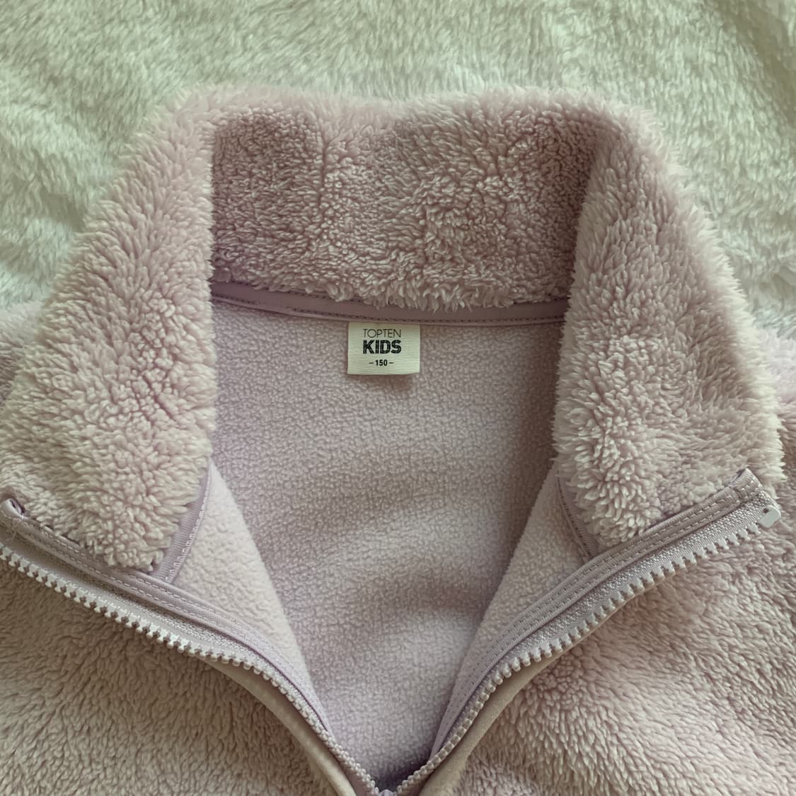 탑텐키즈 플리스 집업 후리스 점퍼 연보라 150 상품이미지6