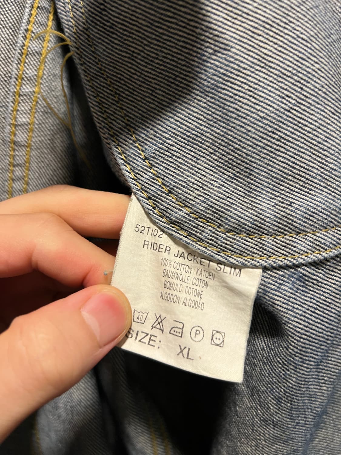 [XL]Lee USA 빈티지 워싱 데님 트러커 자켓 상품이미지6