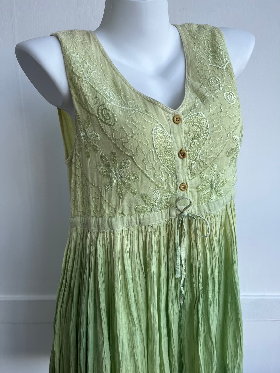 Her Style 그린 자수 원피스 상품이미지2