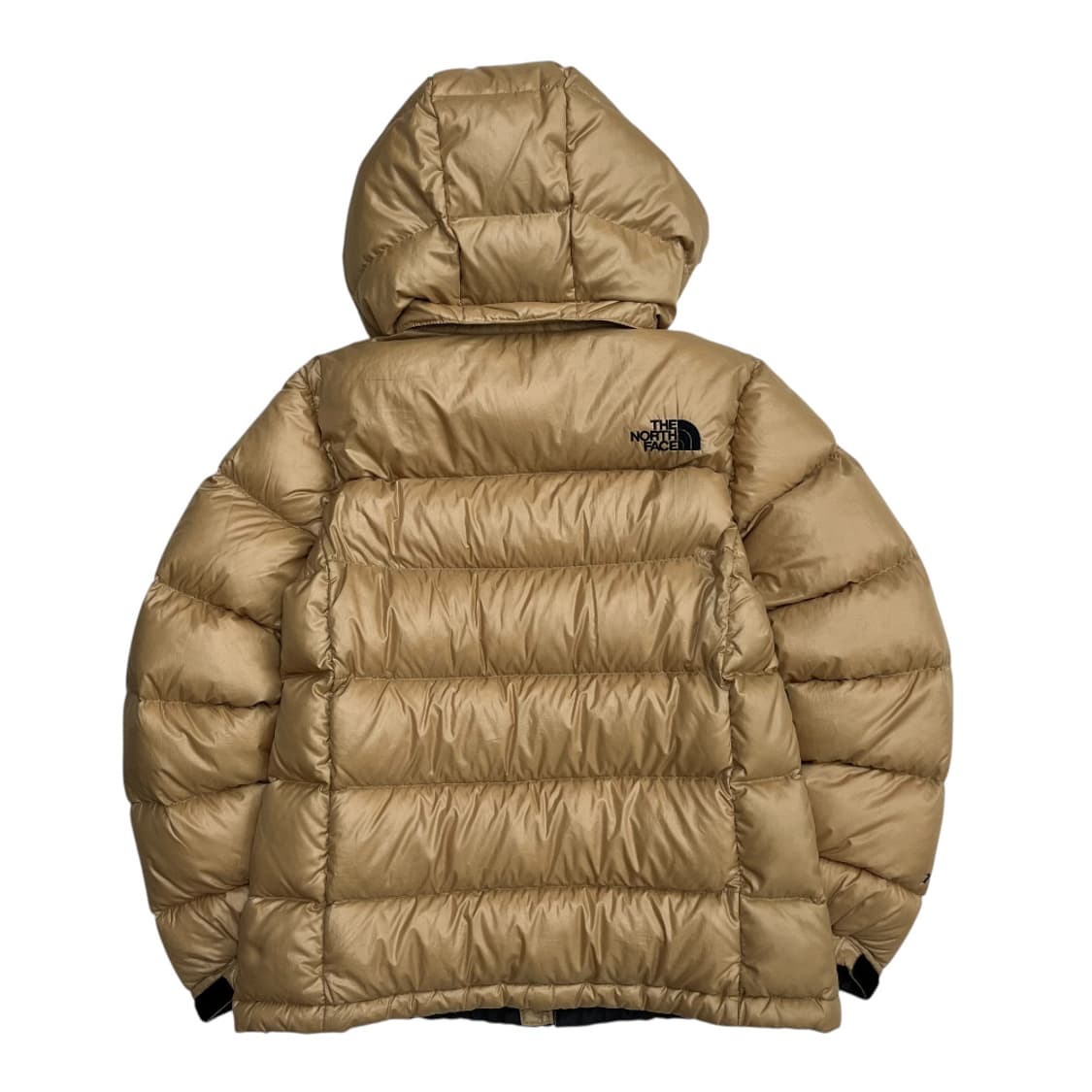 노스페이스 블랙로고 캬라멜맛 후드 패딩 85 상품이미지5