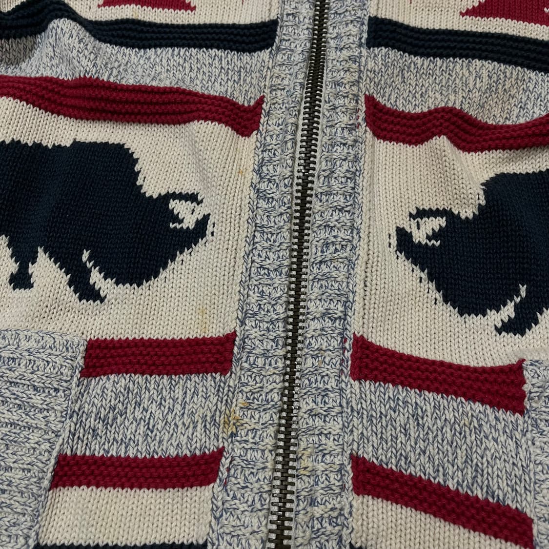 빈티지 Superdry 아즈텍 코위찬 니트 집업 가디건 M/95 상품이미지5