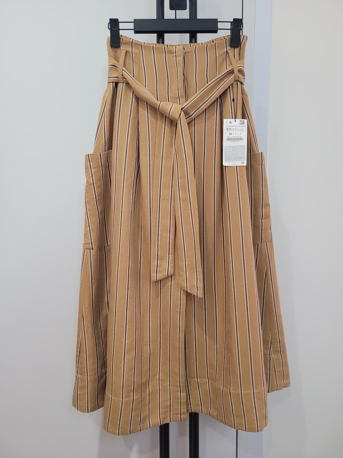 자라 ZARA 린넨 스트라이프 롱스커트 XS사이즈 택달린새제품 상품이미지2