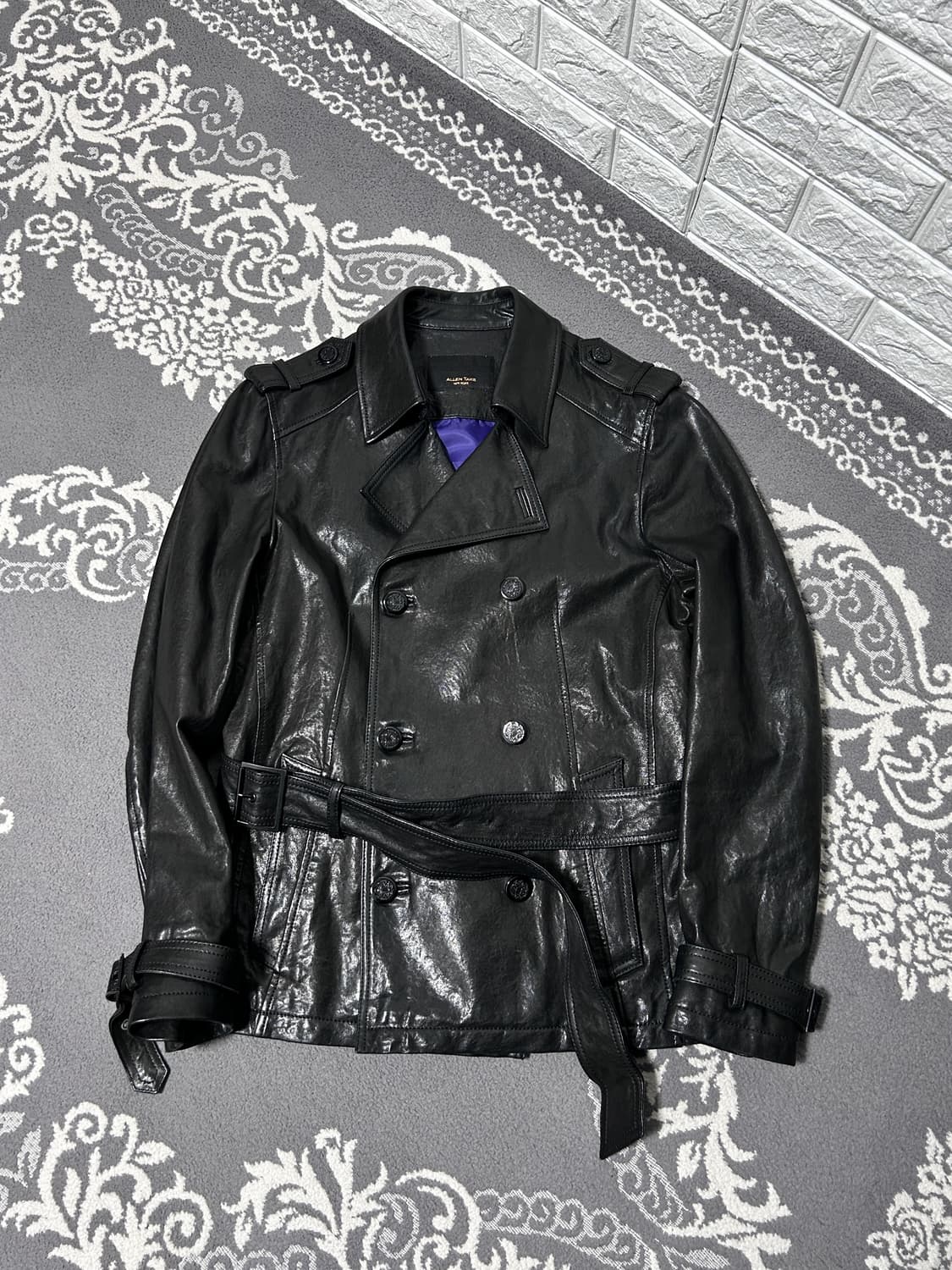 램스킨 레더 더블 코트 상품이미지4