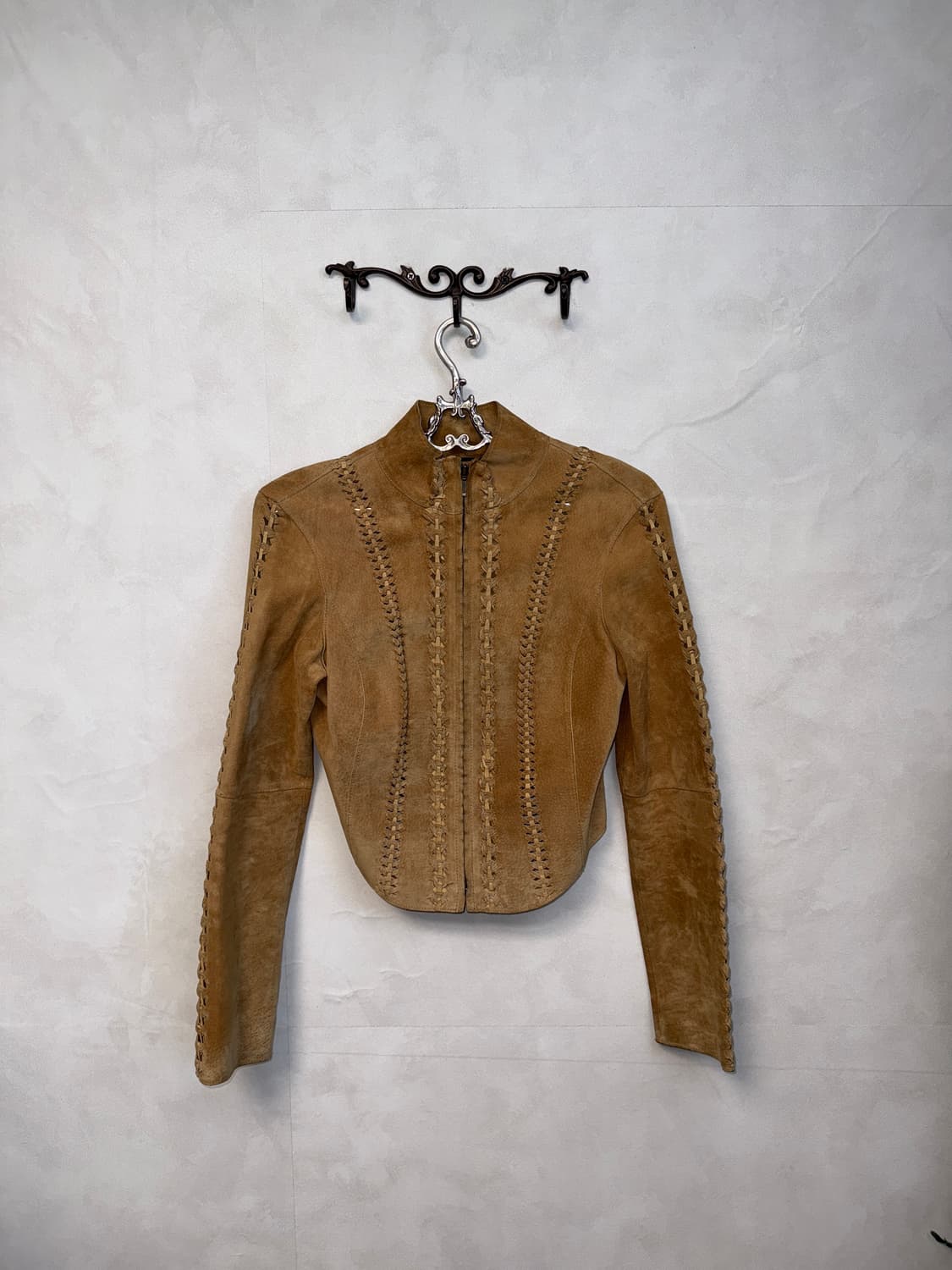 Camel real suede western stitched jk 상품이미지4