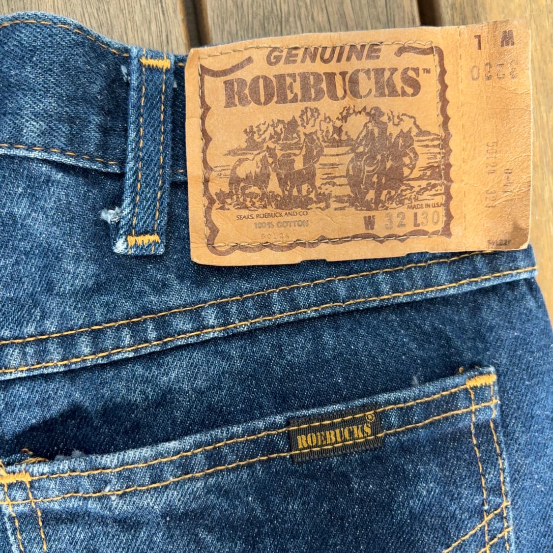 로벅스 ROEBUCKS 부츠컷 데님 팬츠 (미국 생산,데드 스탁) 상품이미지9