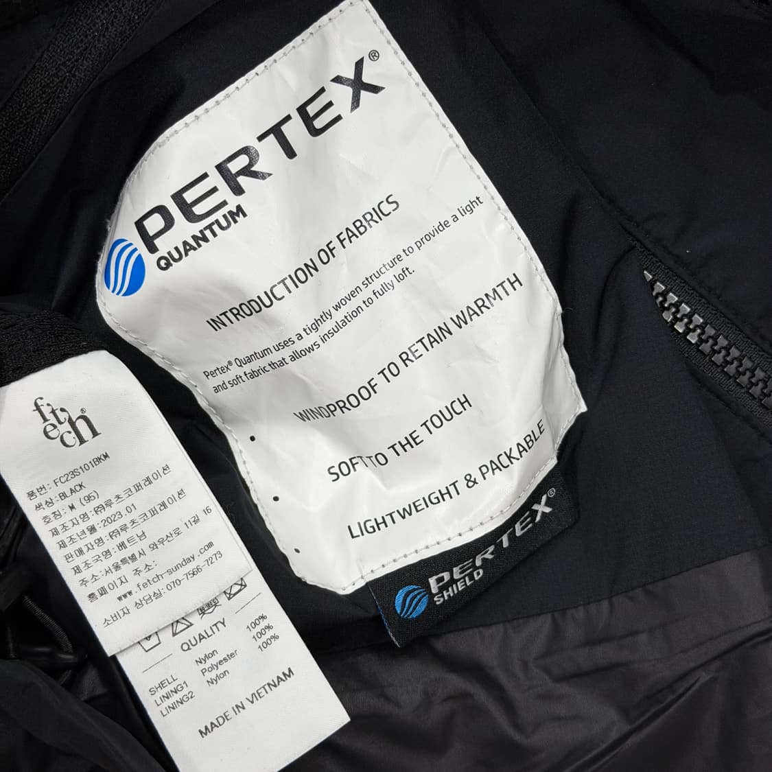 페치 선데이 퍼텍스 퀀텀 아노락 바람막이 후드 자켓 블랙 M 상품이미지3