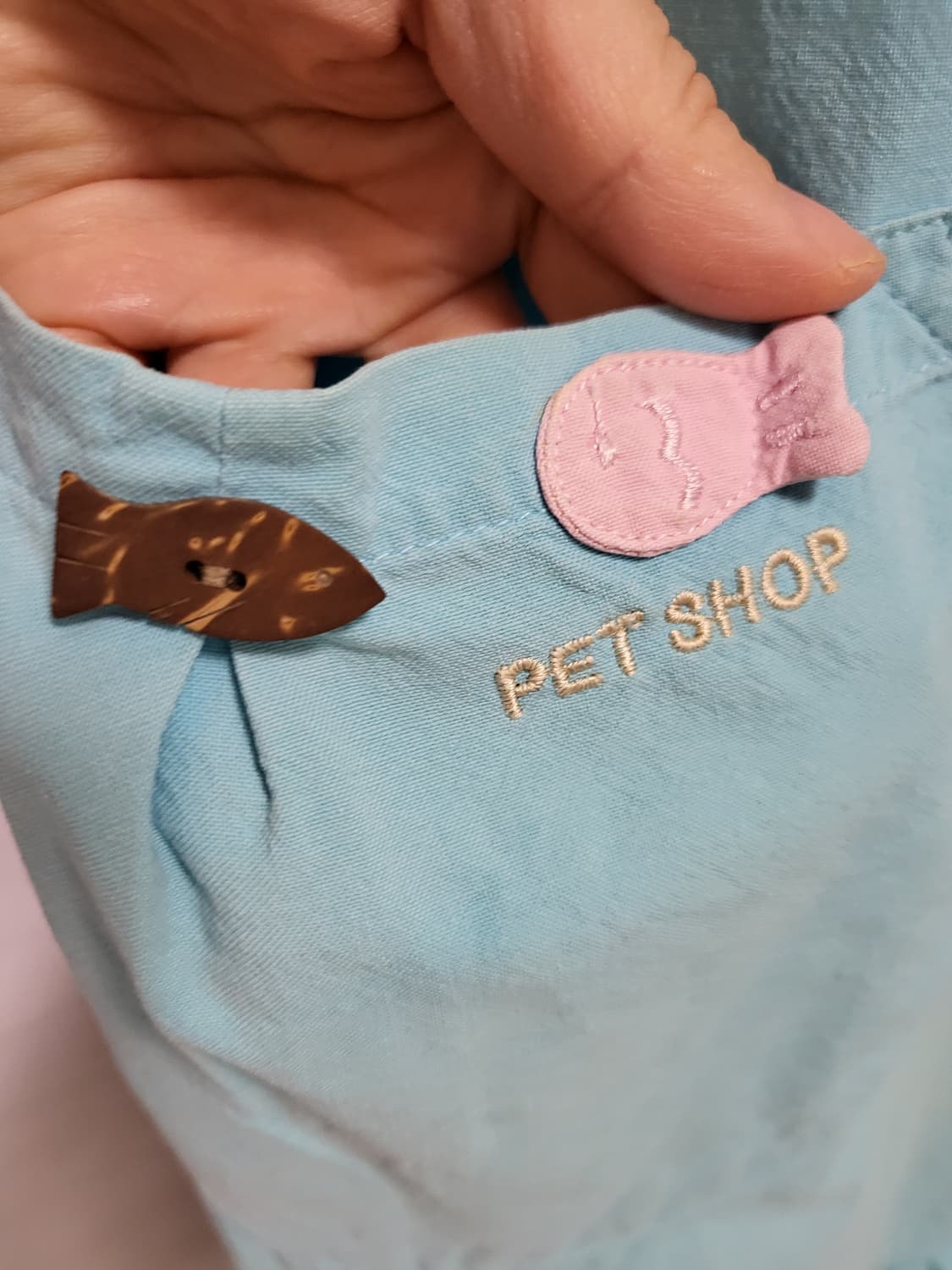 너무귀여운 PET SHOP 고양이 캐릭터 하늘색 앞치마 상품이미지7