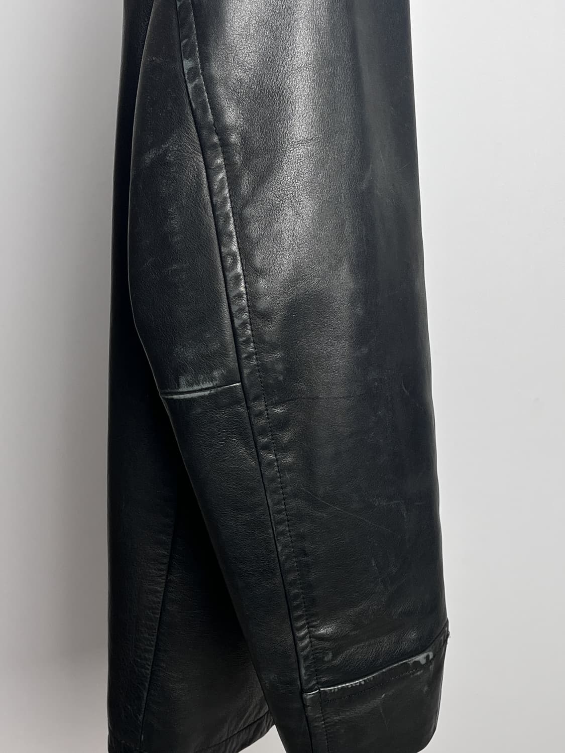 Old GAP Genuine Leather Car Coat L 상품이미지6