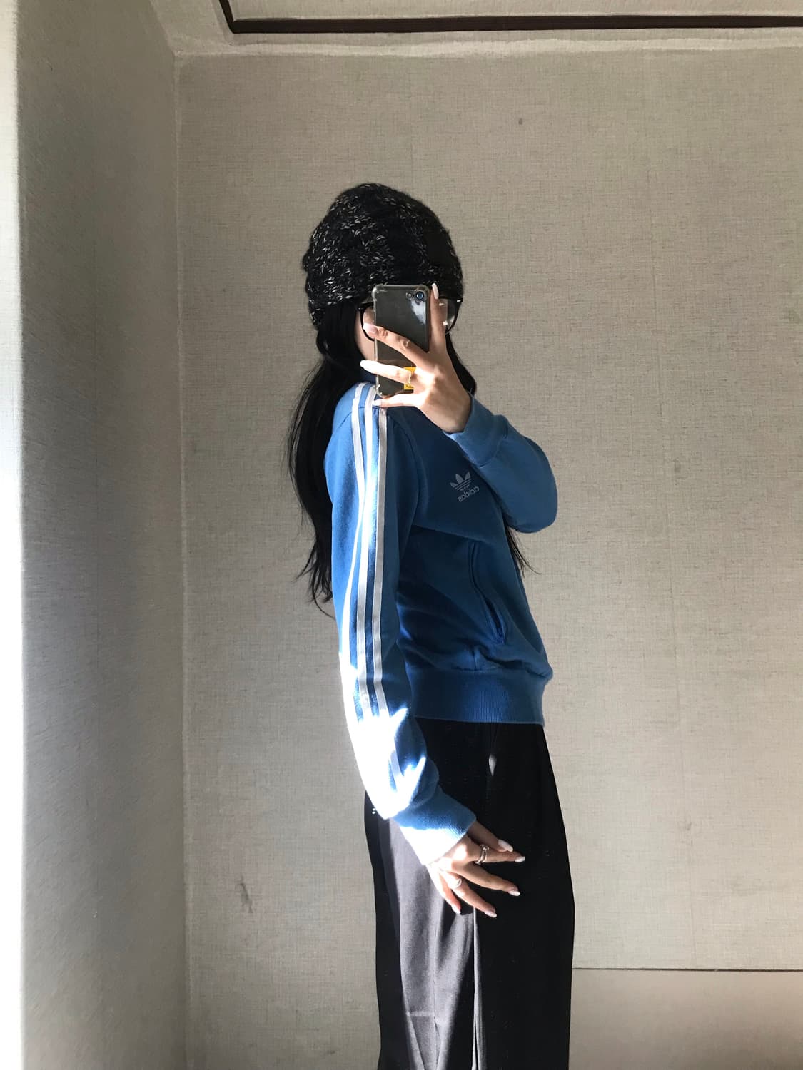 아디다스 연하늘 면집업 상품이미지2