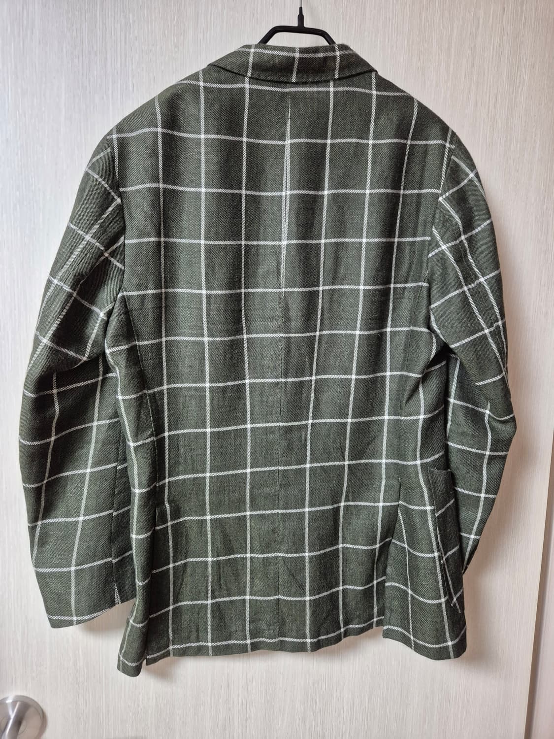 안토니오 푸가토 테일러드 린넨 자켓 체크자켓 상품이미지2