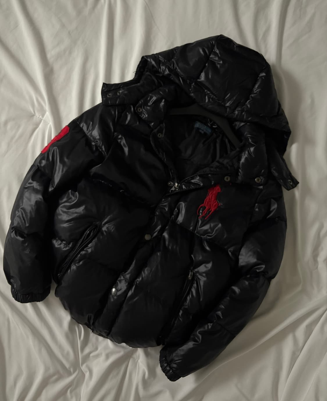 폴로 빅포니 유광 패딩 M 상품이미지4