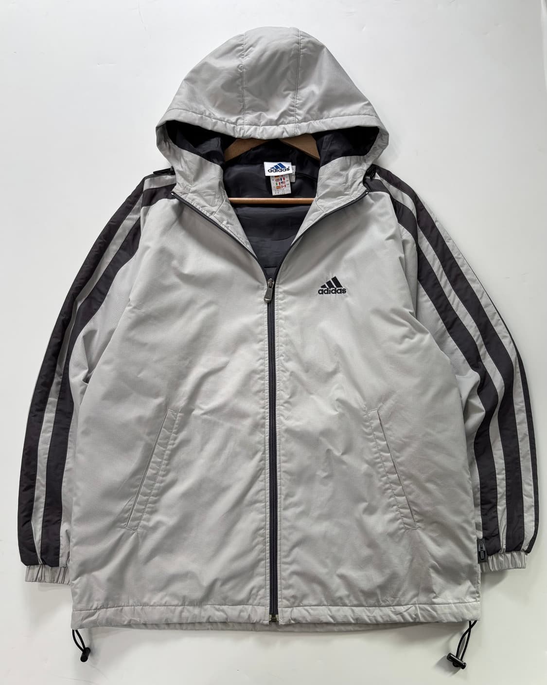 Adidas 올드 아디다스 사이드라인 영그레이 후드 바람막이 자켓  상품이미지3