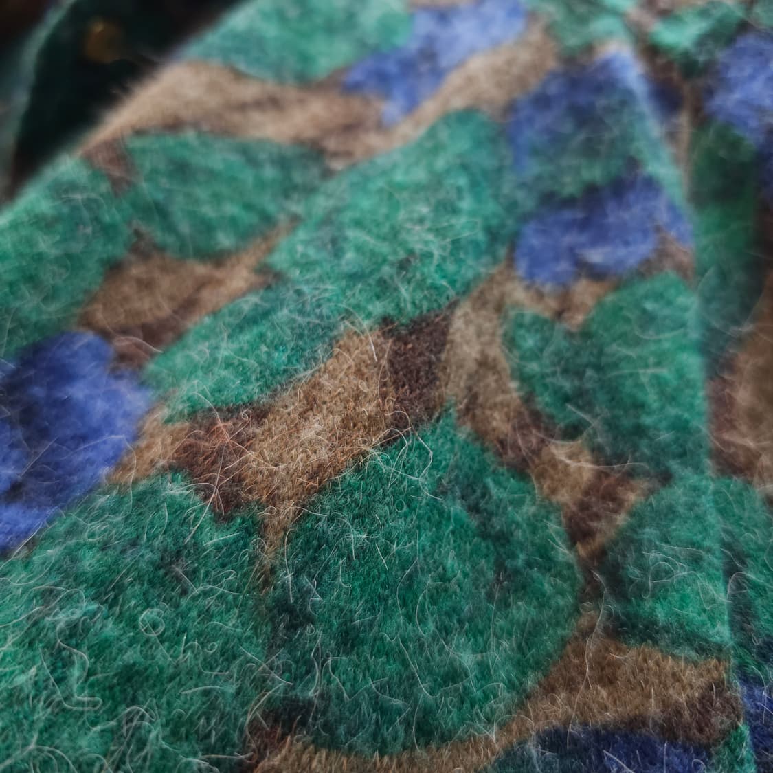 레트로 그린 플라워 울 보아셔츠 상품이미지8