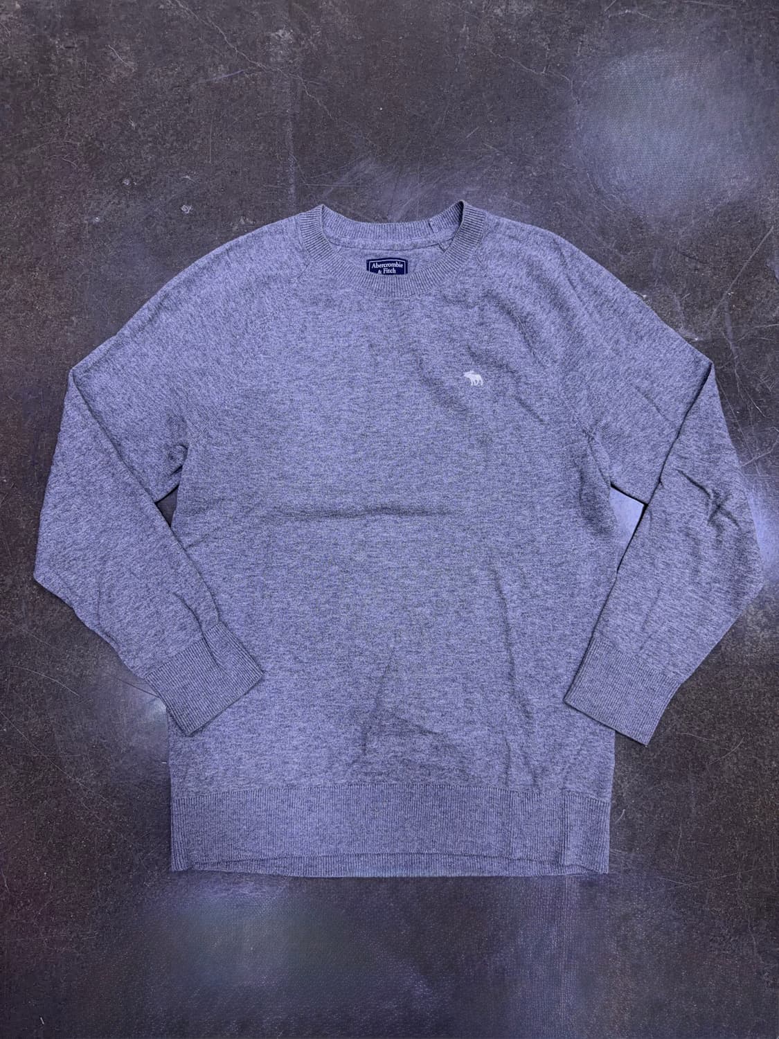 아베크롬비 코튼 블렌디드 니트 스웨터 그레이 M 상품이미지1