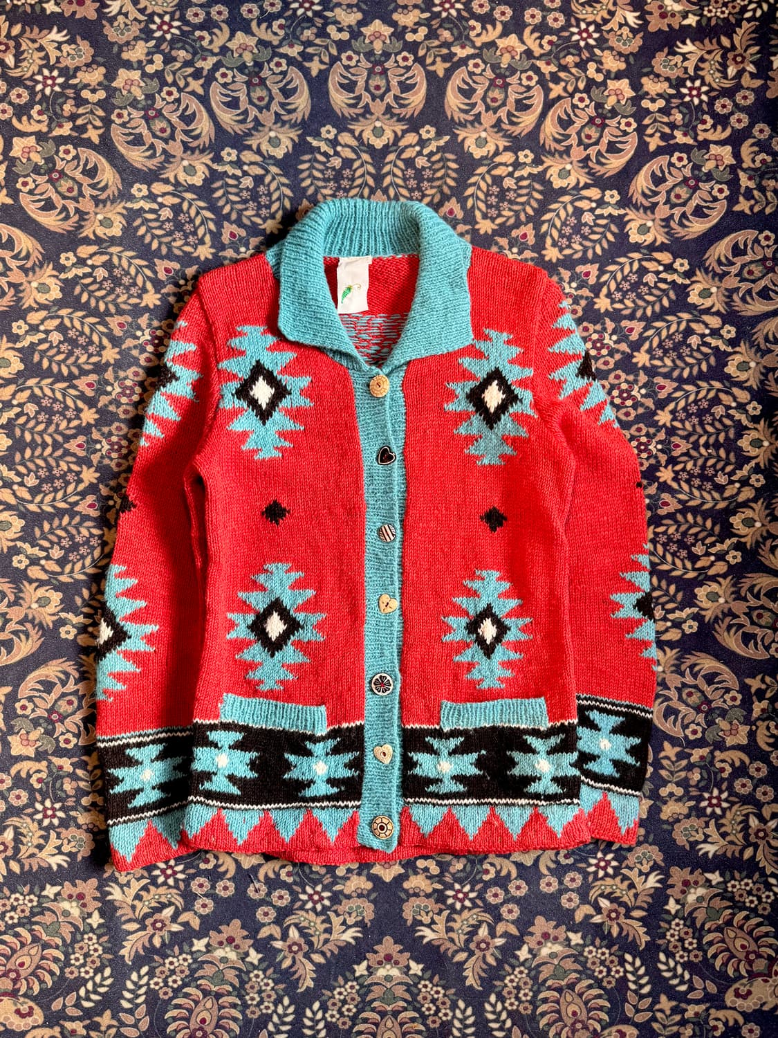 빈티지 네이티브아메리칸 나바호 울 가디건 상품이미지1