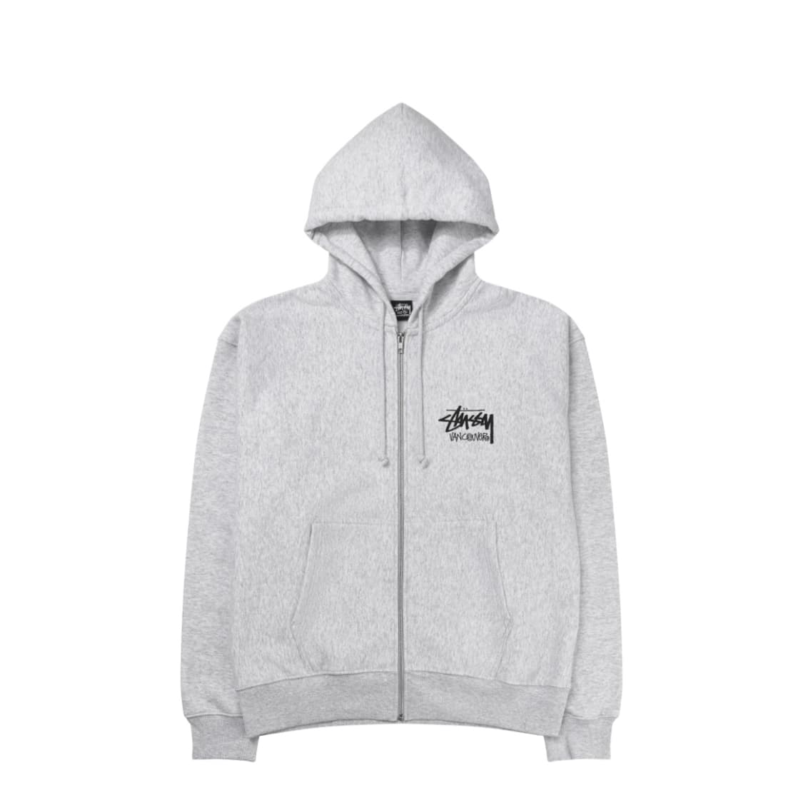 스투시 스탁 벤쿠버 집 후드 애쉬 헤더 M 상품이미지1