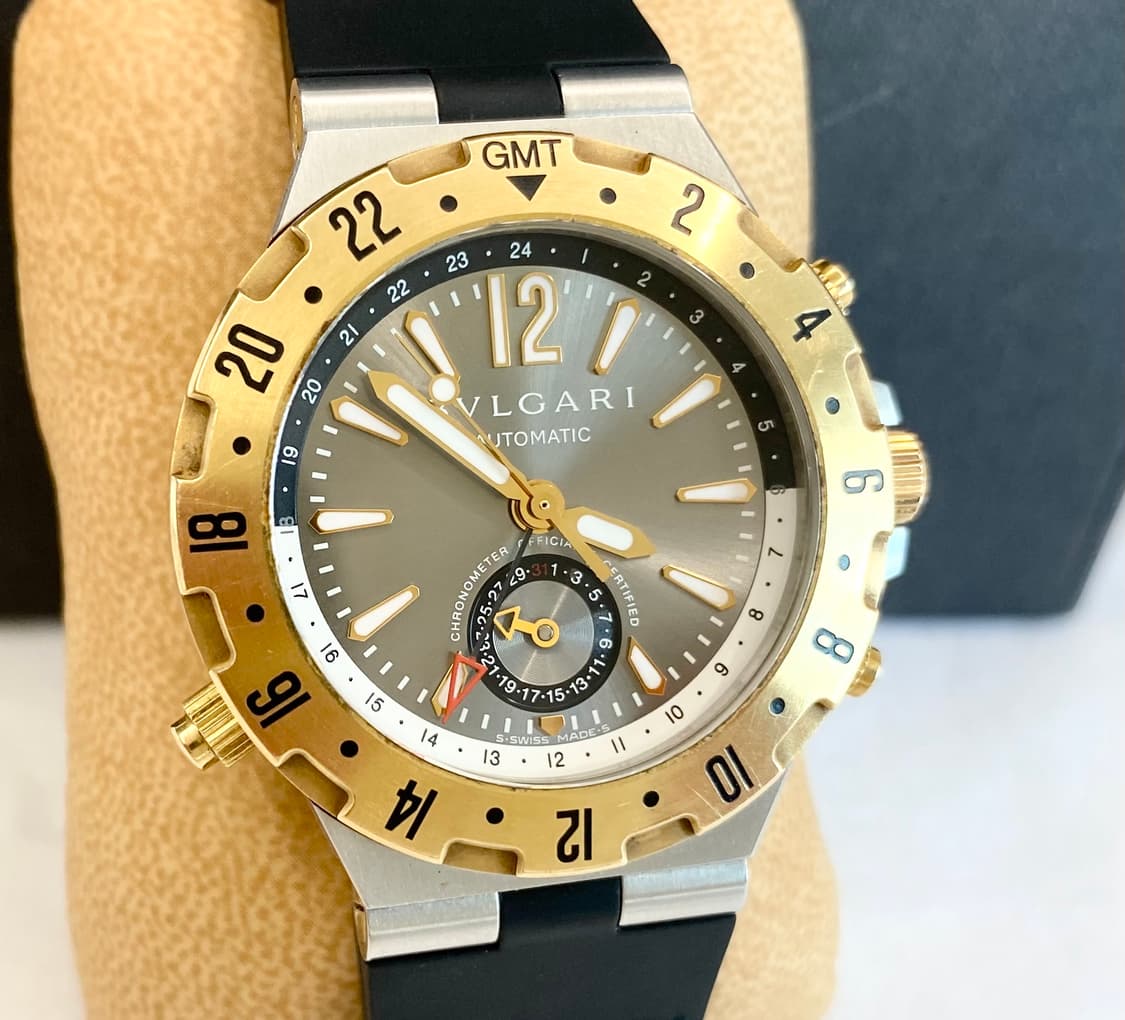 불가리 디아고노 18k 콤비 GMT40SG 선레이 다이얼 오토메틱 상품이미지5