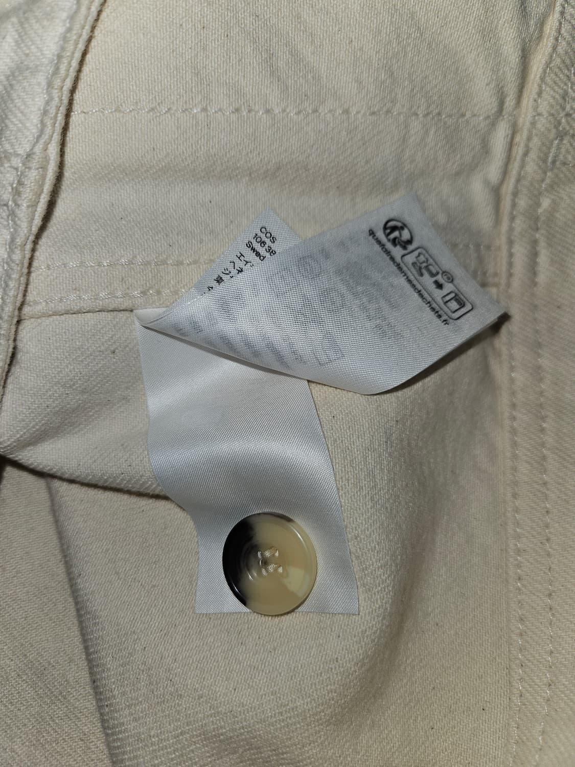 코스 COS 유틸리티 데님 테일러링 트러커 워크자켓 크림 M 상품이미지5