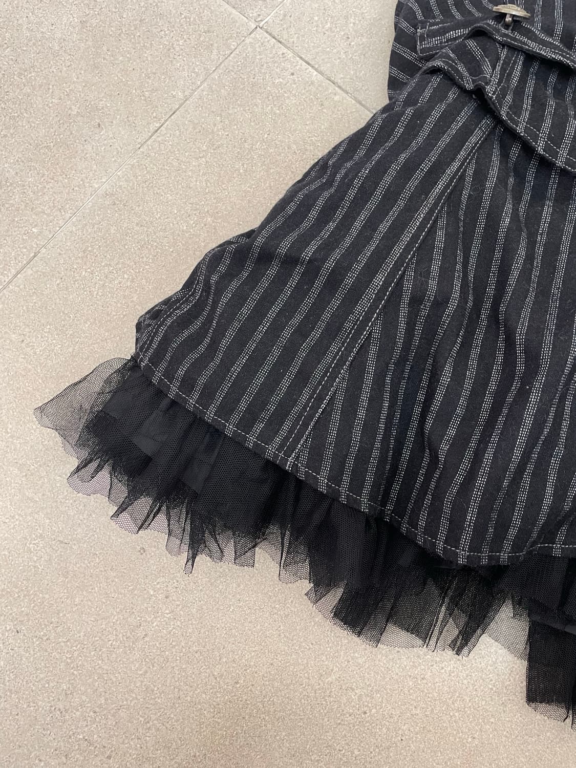 알곤퀸즈 스트라이프 멜빵 원피스 상품이미지4