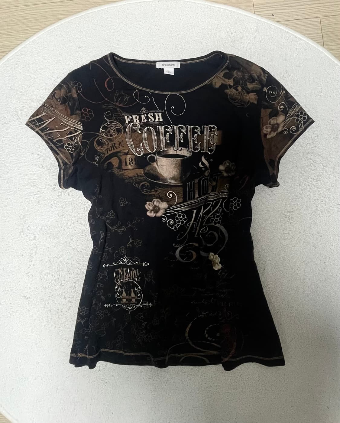 갸루 오리엔탈 큐빅 프린팅 반팔티 상품이미지1