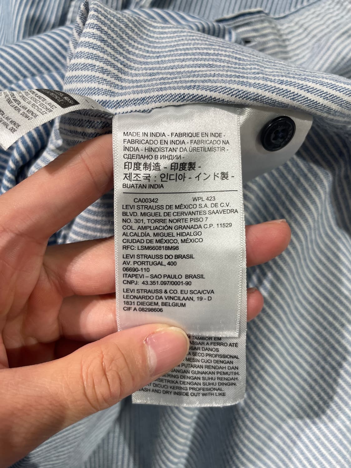 리바이스 레드탭 릴렉스드 트윈 포켓 히코리 셔츠 상품이미지8