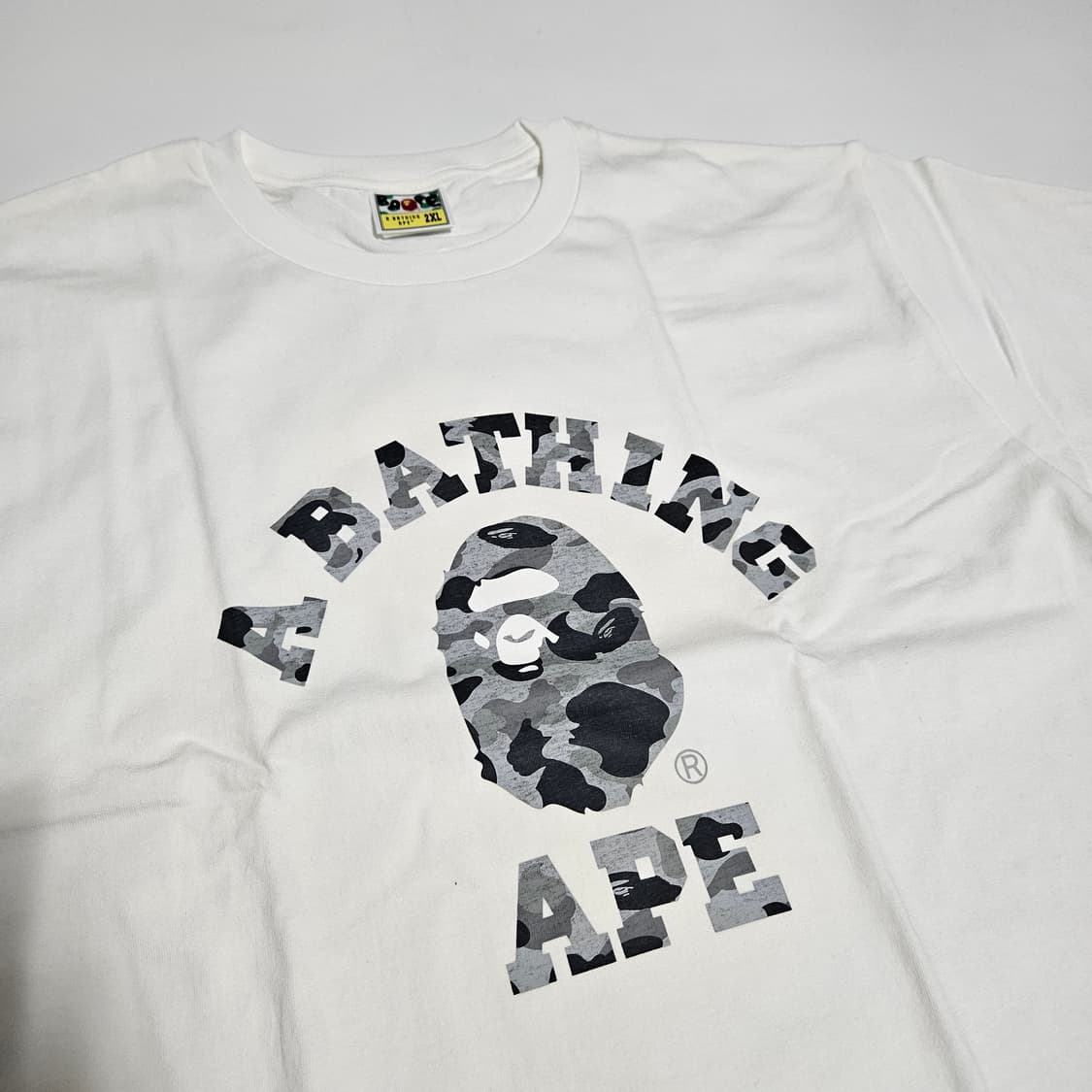 베이프 헤더 그레이 카모 컬리지 티셔츠[XXL] 상품이미지2