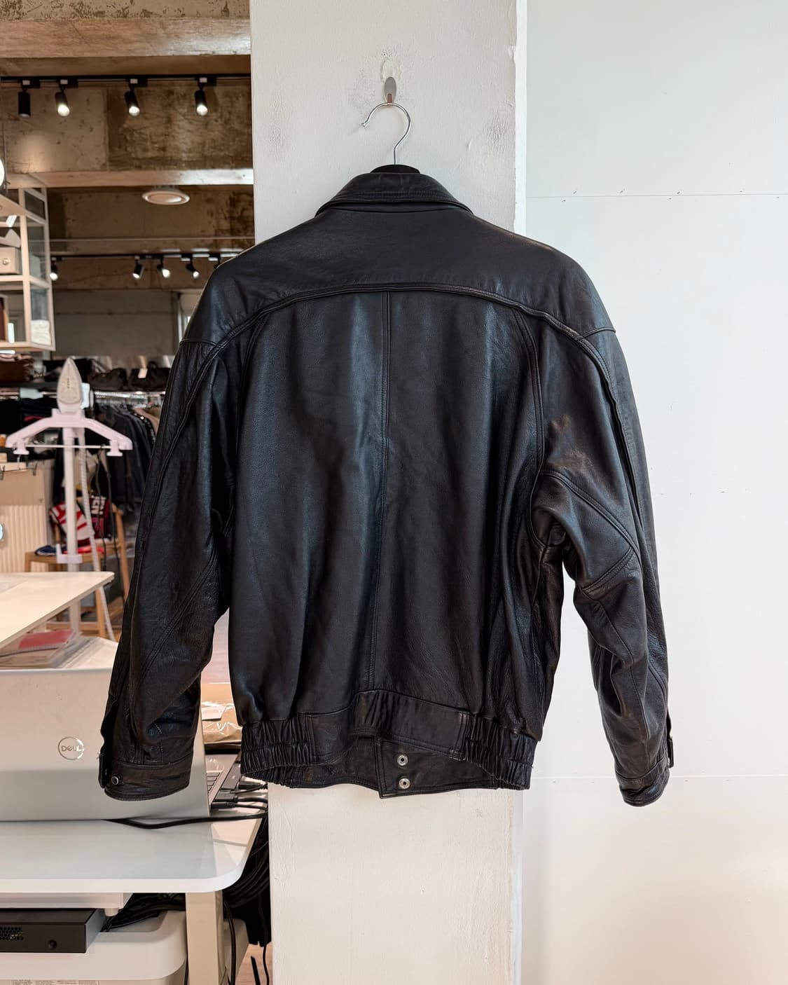 걸릿 맨 블랙 카우하인드 레더 자켓  상품이미지7