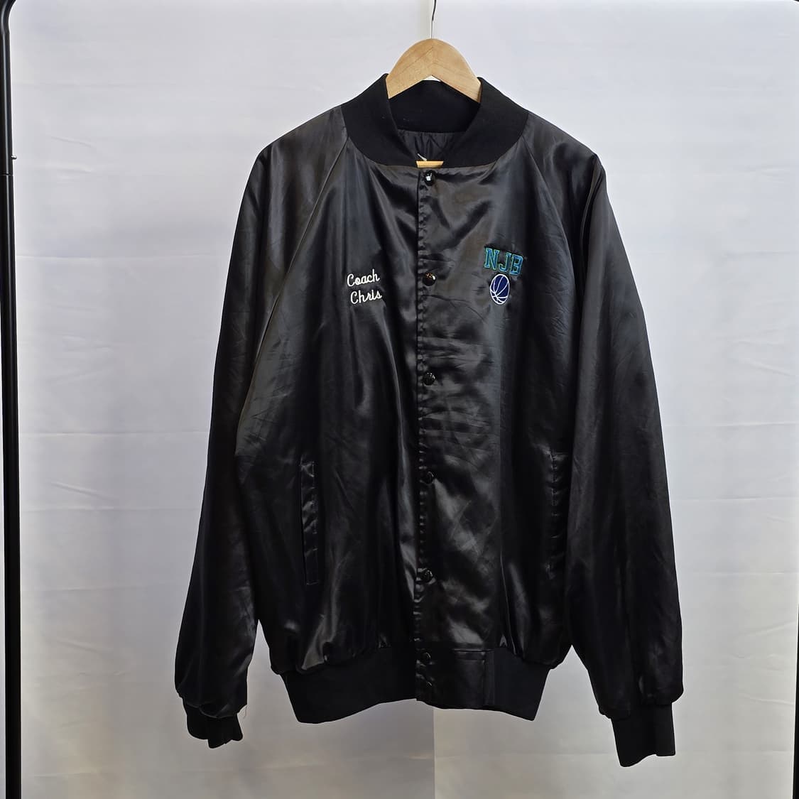 AUBURN SPORTSWEAR USA 사틴 코치자켓 블랙 XXL 상품이미지1