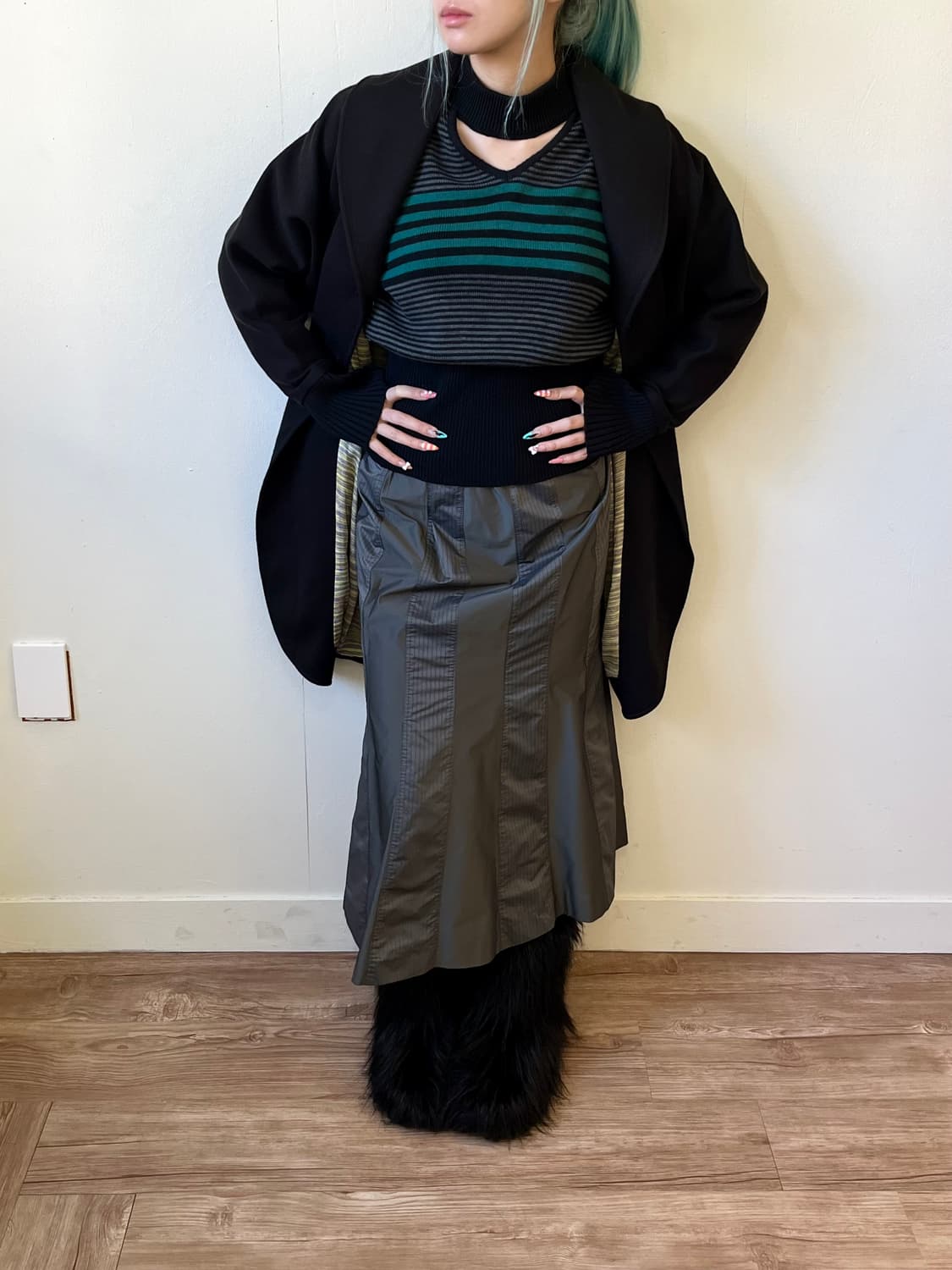 MISSONI 숄 카라 블랙 코트 상품이미지7