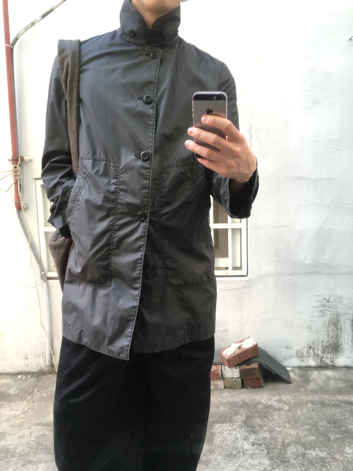 꼼데가르송 옴므 스탠드 칼라 카코트 상품이미지3