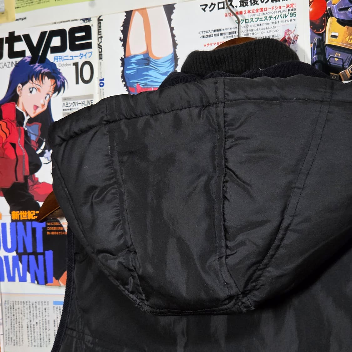 빈티지 락시크 펑크 블랙 후드 패딩 베스트 상품이미지6