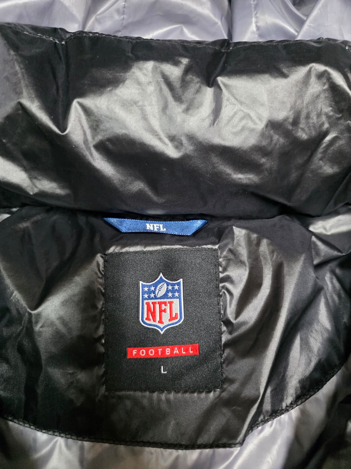 NFL 블랙 글로시 여성 숏패딩 상품이미지3