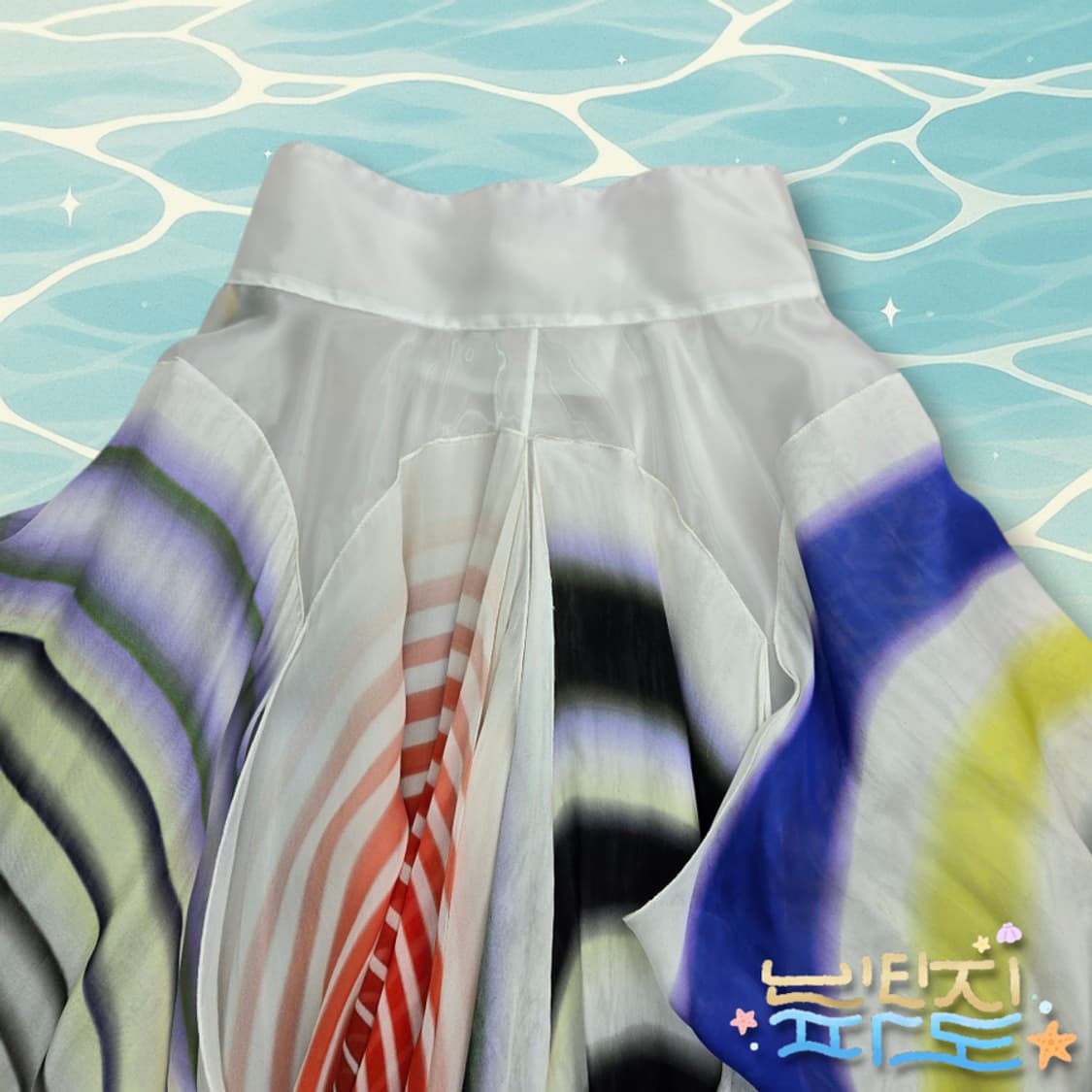  38 FENDI 08SS 칼라거펠트 컬렉션 실크 플레어 스커트 상품이미지2