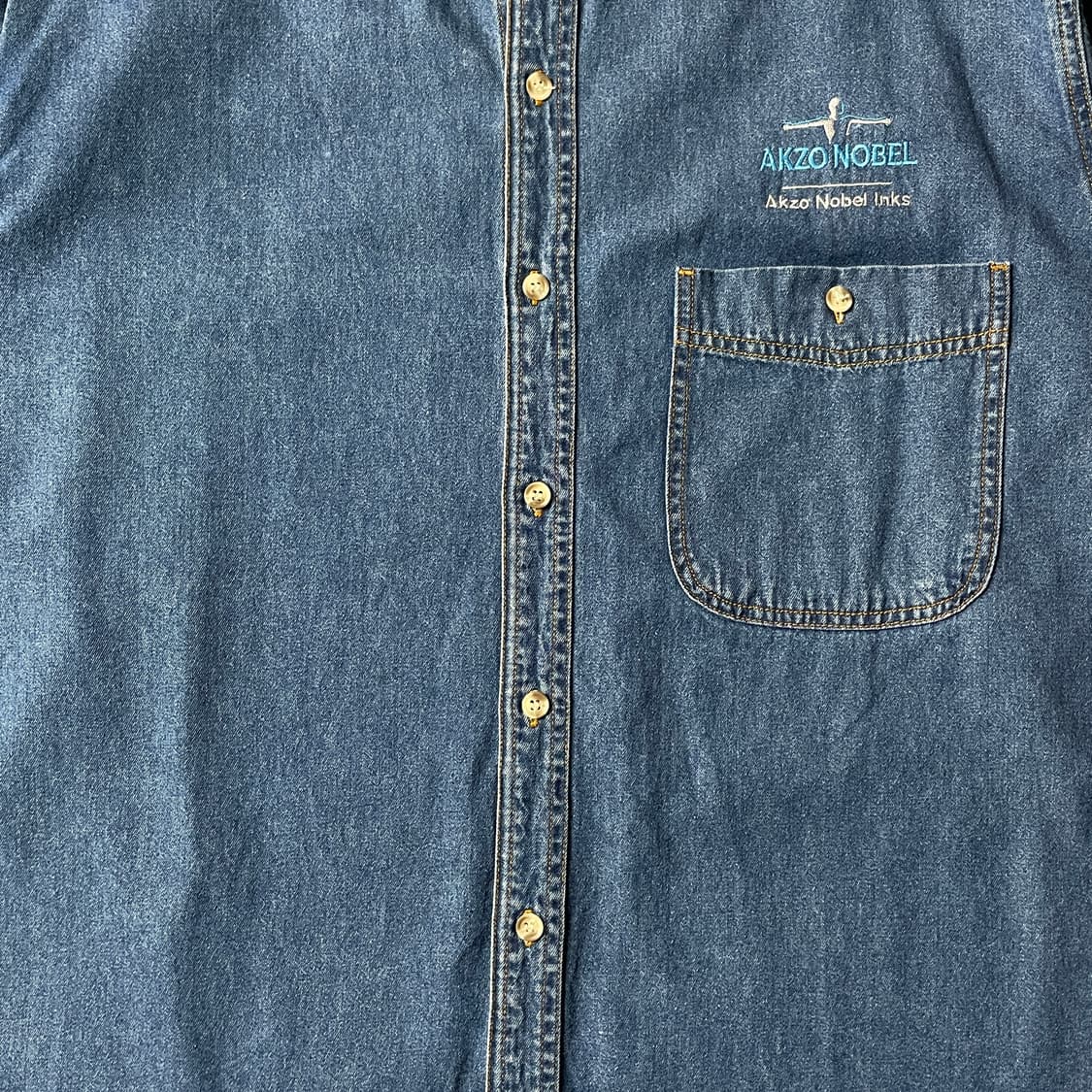 LA LOVING 빈티지 다운버튼 코튼 데님 셔츠 A00735 상품이미지3