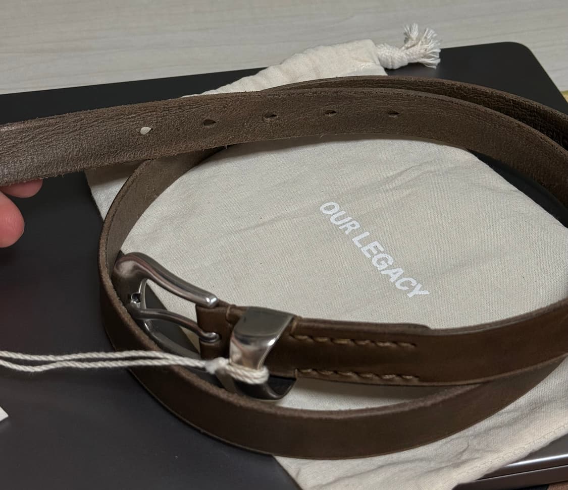 [90] 아워레가시 웨스턴 2cm 벨트 grau leather 상품이미지5