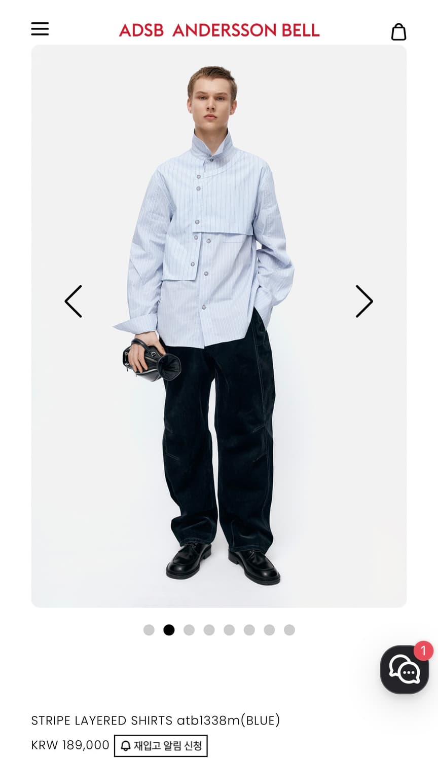 ADSB STRIPE LAYERED SHIRTS atb1338m BLUE 상품이미지2