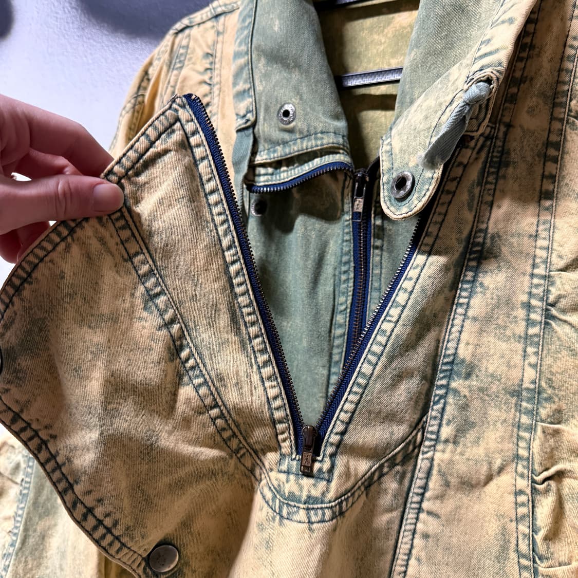 VTG 빈티지 밀리터리 그런지 워싱 멀티 디테일 데님 블루종 자켓 상품이미지6