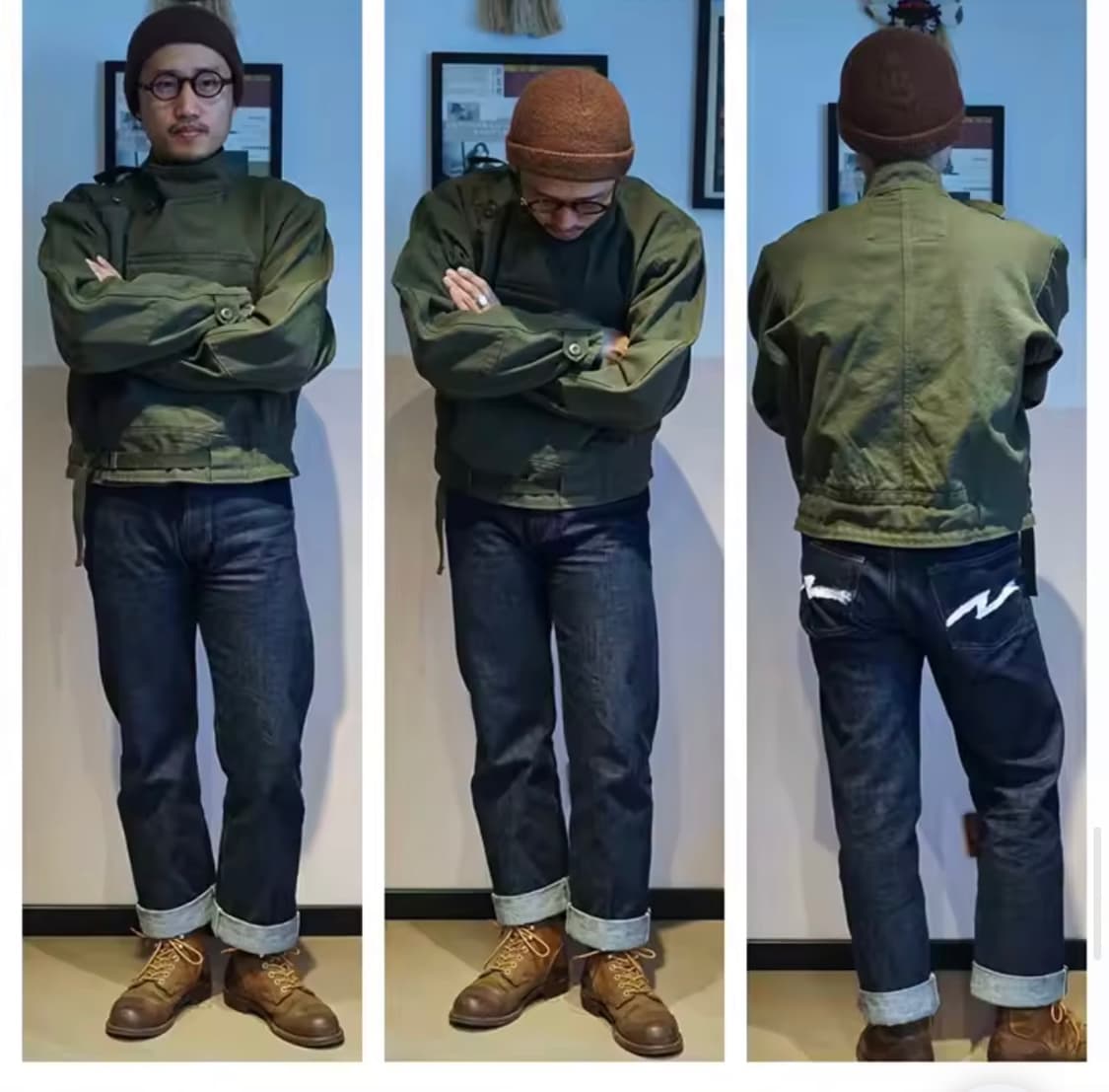 복각 밀리터리 스웨덴 모터사이클 크롭자켓 상품이미지7