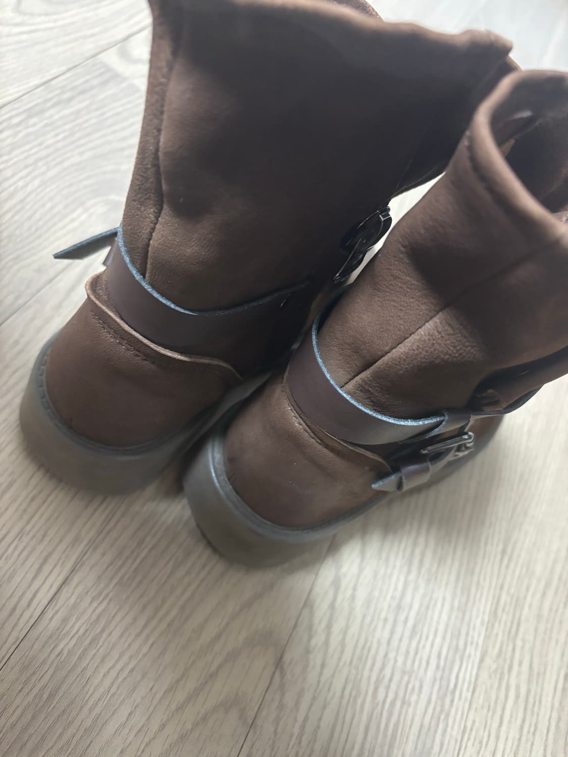 미착용 가죽 미들부츠 y2k 230(225추천) 상품이미지7