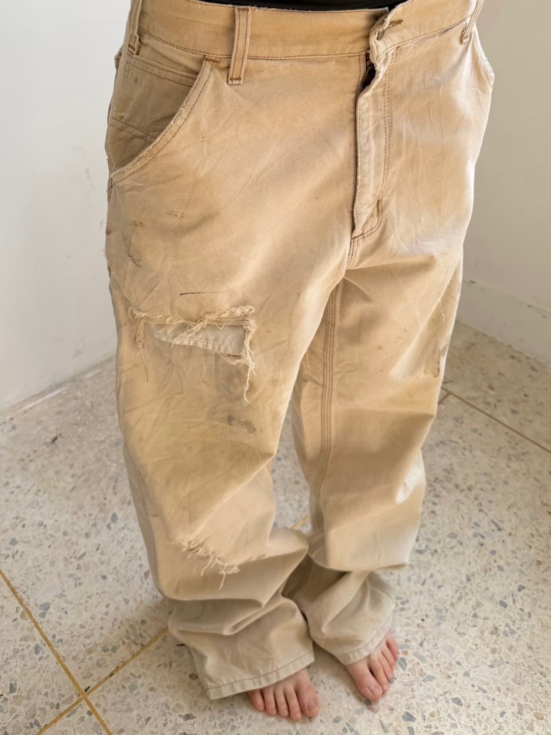 칼하트 워크팬츠 베이지 상품이미지4