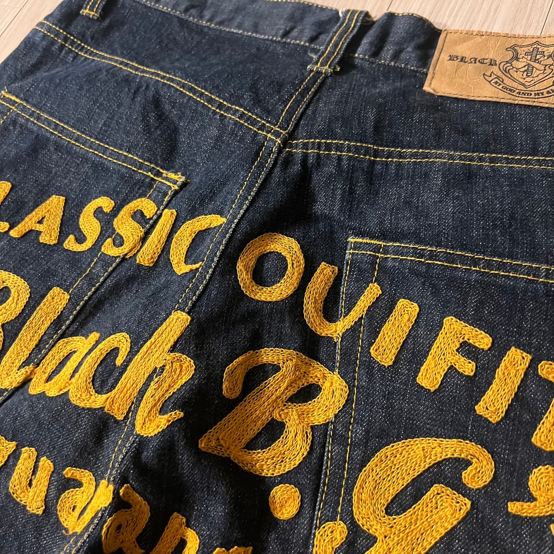 Black stich work denim 32 상품이미지8