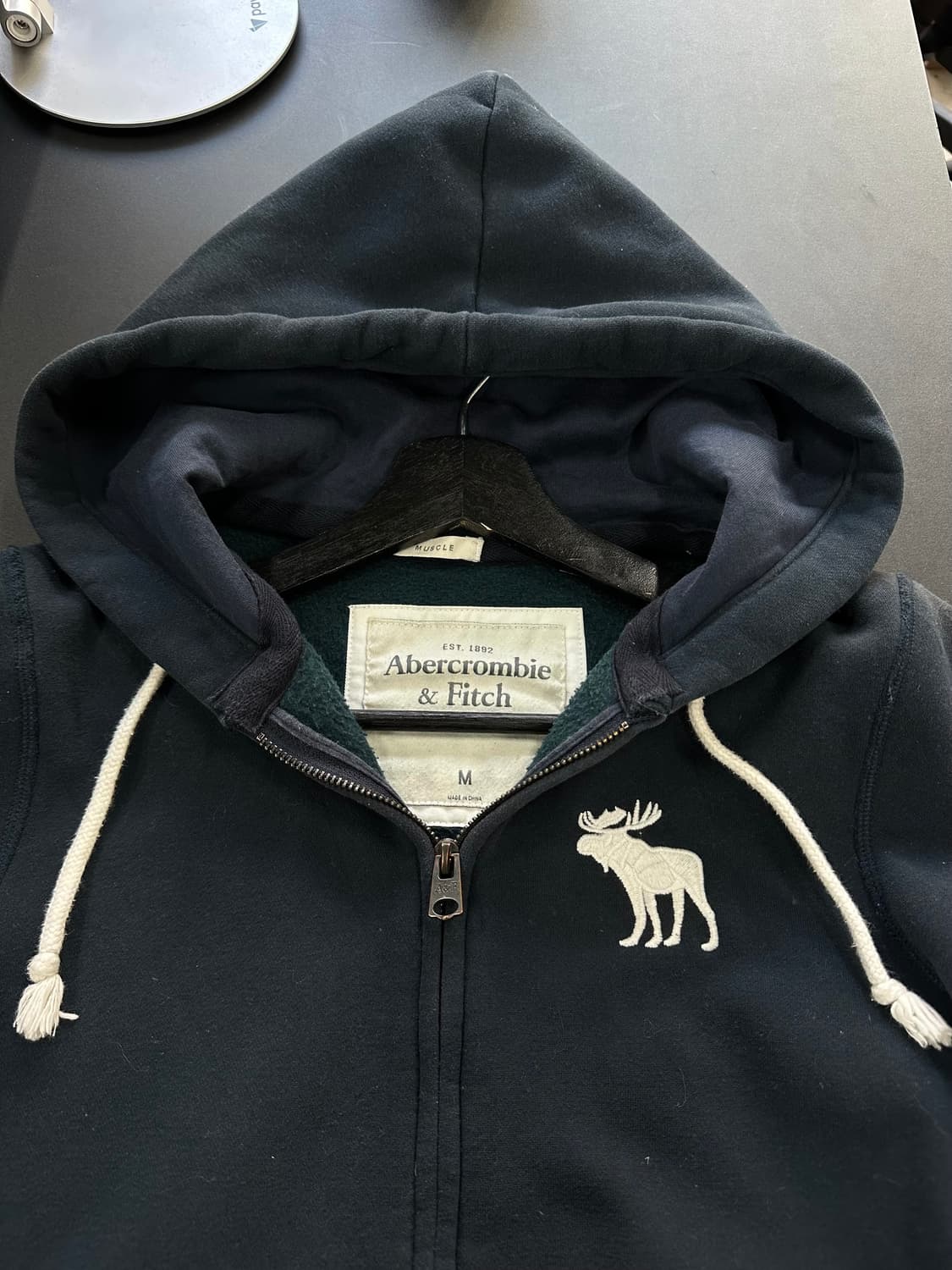 아베크롬비 시그니처자수 빅로고 머슬핏 후드집업 상품이미지6