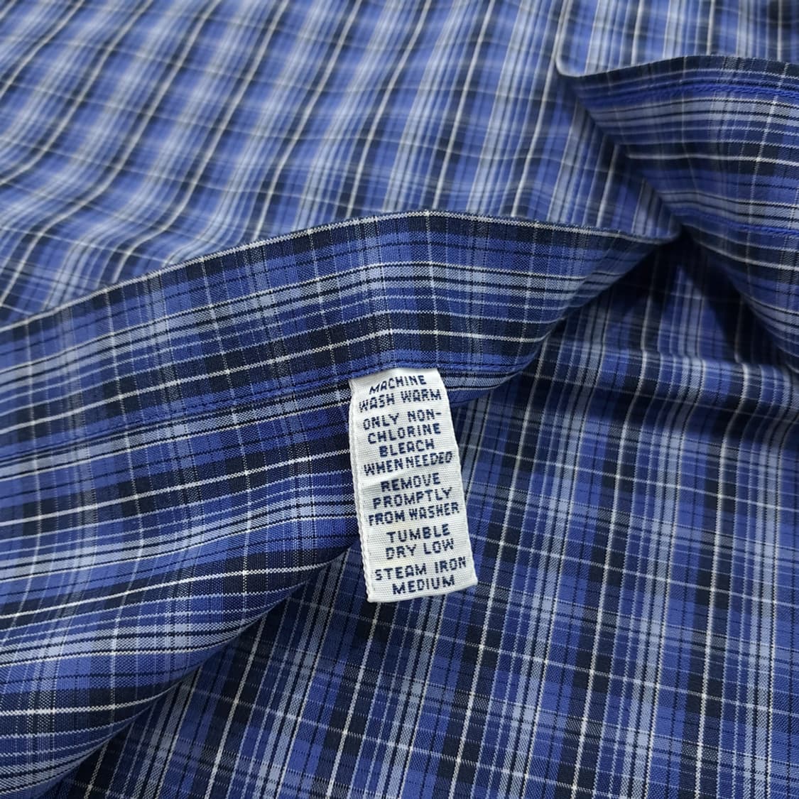 CN914 L 폴로 랄프로렌 블루 스몰타탄체크 긴팔 셔츠 남방 상품이미지6