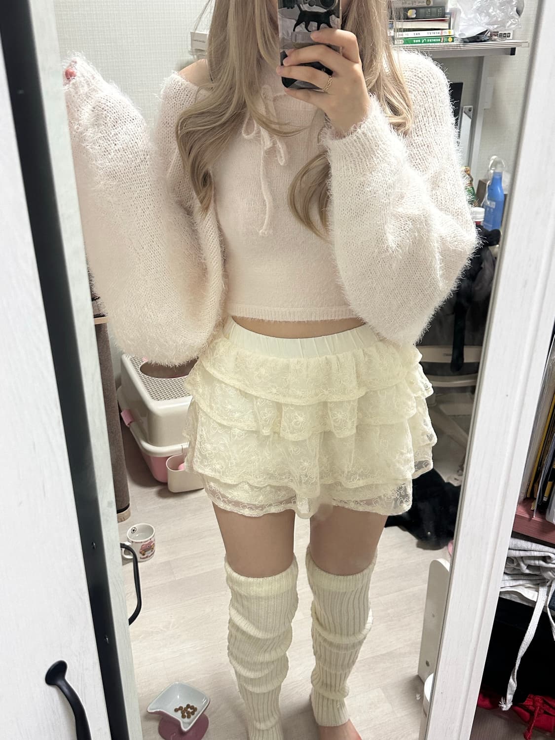 클리시어 볼레로 가디건 + 홀터탑 세트 코프 소르베 구버전 상품이미지1